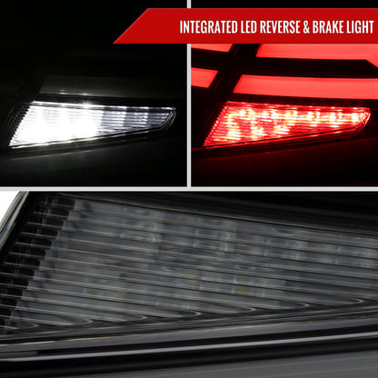 2018-2022 Honda Accord Sedan LED Sequential Signal Tail Lights (Glossy Black Housing/Smoked Lens)