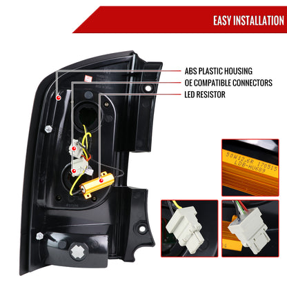 2005-2015 Nissan Armada LED Tail Lights (Chrome Housing/Smoked Lens)