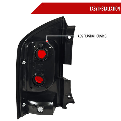 2005-2015 Nissan Armada Tail Lights (Matte Black Housing/Clear Lens)