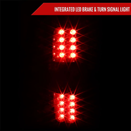 2007-2012 Chevrolet Avalanche LED Tail Lights (Glossy Black Housing/Smoked Lens)