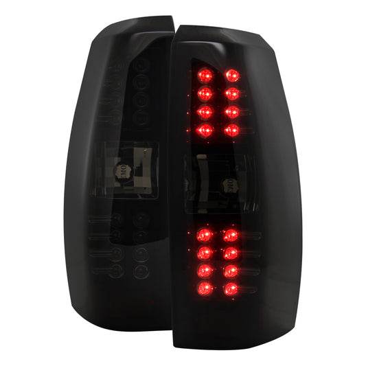 2007-2012 Chevrolet Avalanche LED Tail Lights (Glossy Black Housing/Smoked Lens)