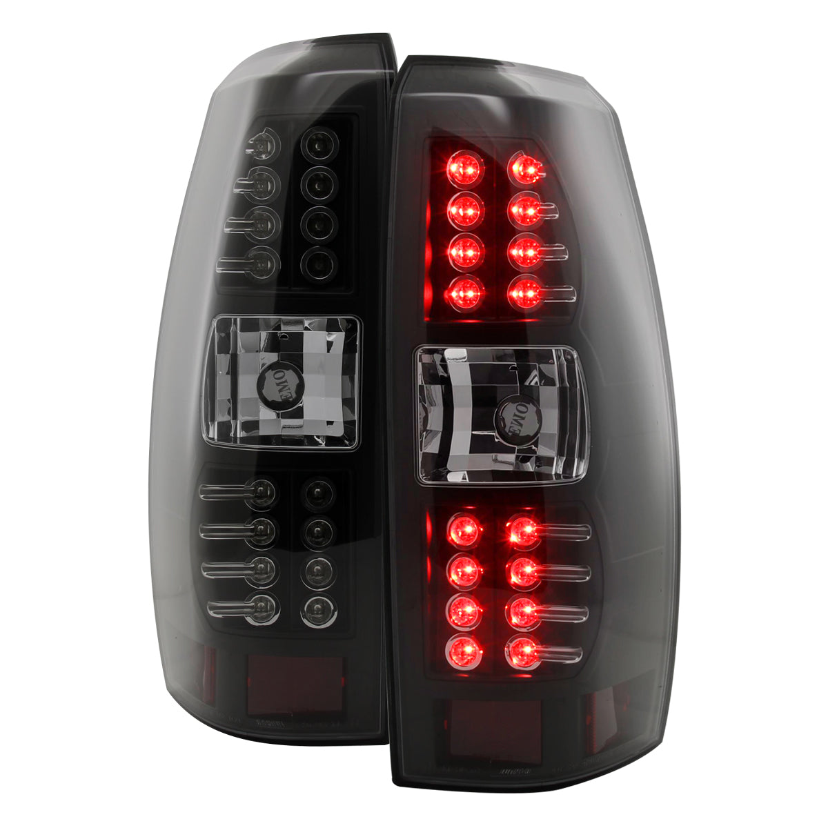 2007-2012 Chevrolet Avalanche LED Tail Lights (Matte Black Housing/Cle ...