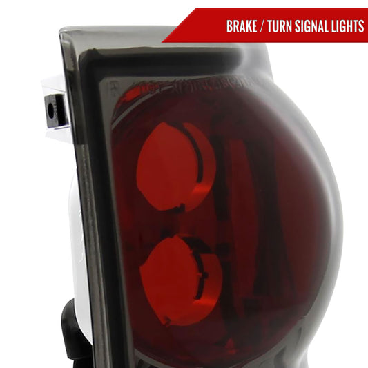 1995-2004 Chevrolet Blazer/S10 GMC Jimmy/Envoy Oldmosbile Bravada Tail Lights (Chrome Housing/Smoked Lens)