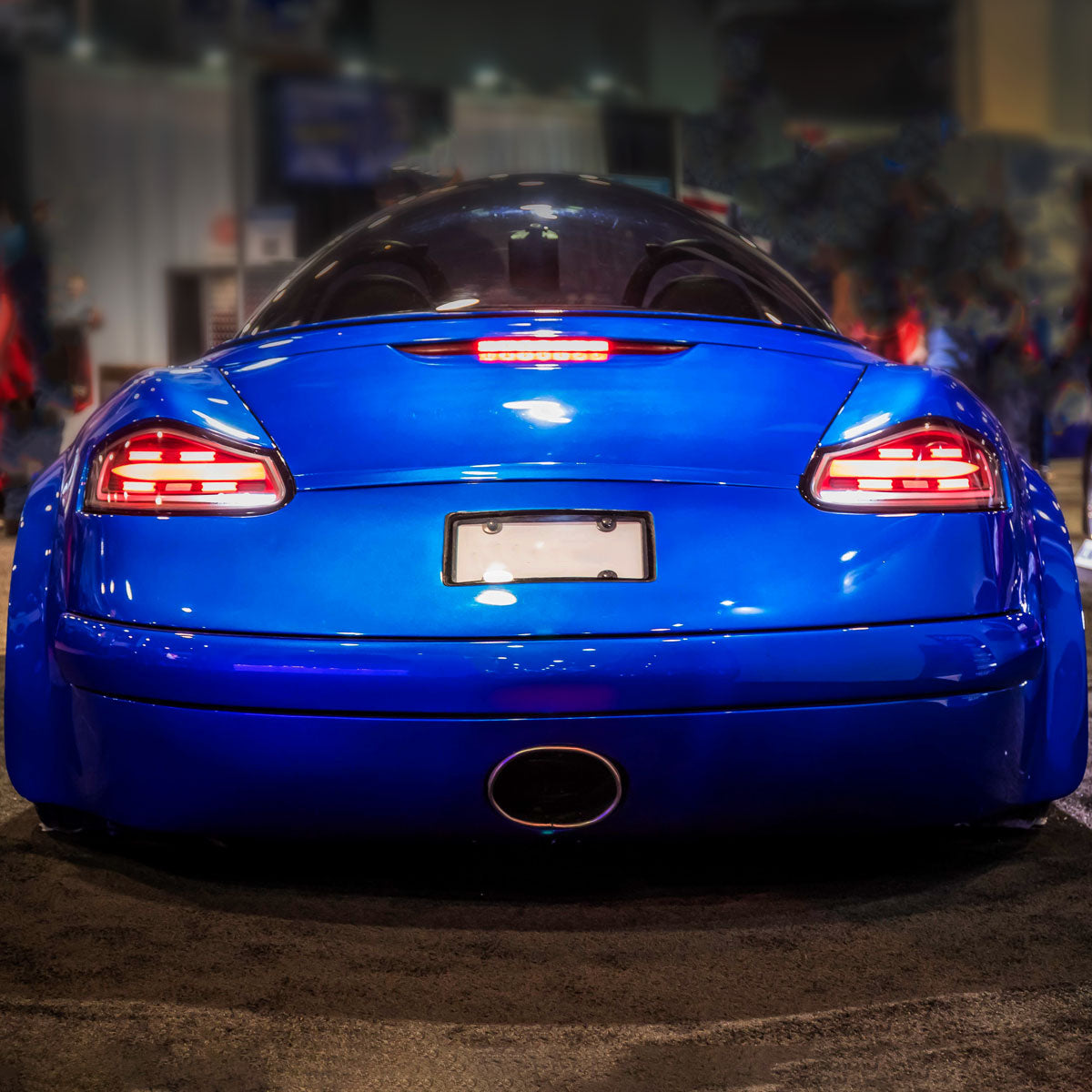 1997-2004 Porsche Boxster 986 LED Sequential Tail Lights (Matte Black Housing/Clear Lens)