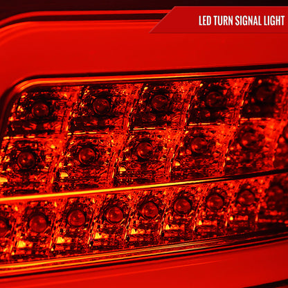 2006-2011 Mercedes Benz W164 ML Class LED Tail Lights (Chrome Housing/Red Lens)