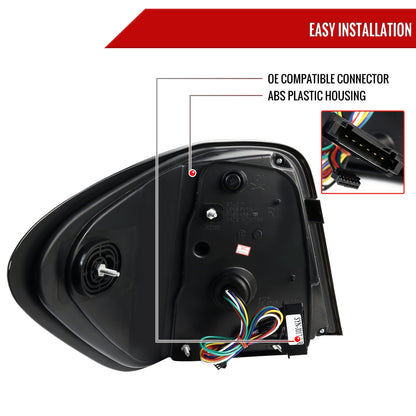 2006-2011 Mercedes Benz W164 ML Class LED Tail Lights (Chrome Housing/Red Lens)