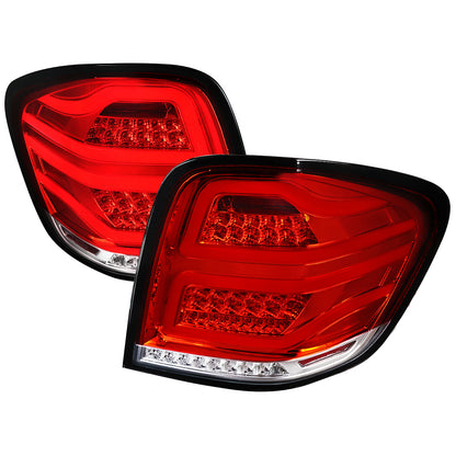 2006-2011 Mercedes Benz W164 ML Class LED Tail Lights (Chrome Housing/Red Lens)