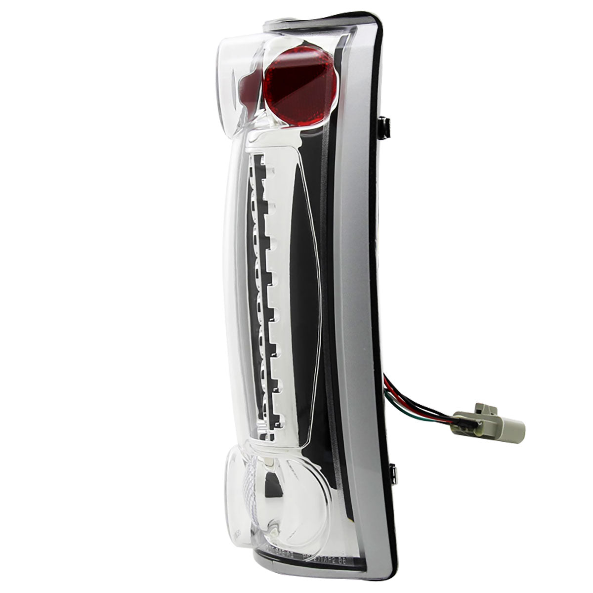 1988-2000 Chevrolet C/K C10/Silverado/Tahoe/Suburban GMC Sierra/Jimmy/Yukon LED Tail Lights (Chrome Housing/Clear Lens)