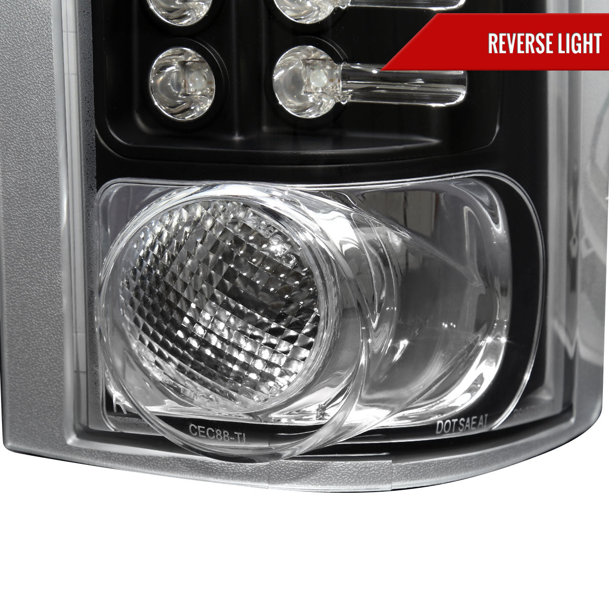 1988-2000 Chevrolet C/K C10/Silverado/Tahoe/Suburban GMC Sierra/Jimmy/Yukon LED Tail Lights (Matte Black Housing/Clear Lens)