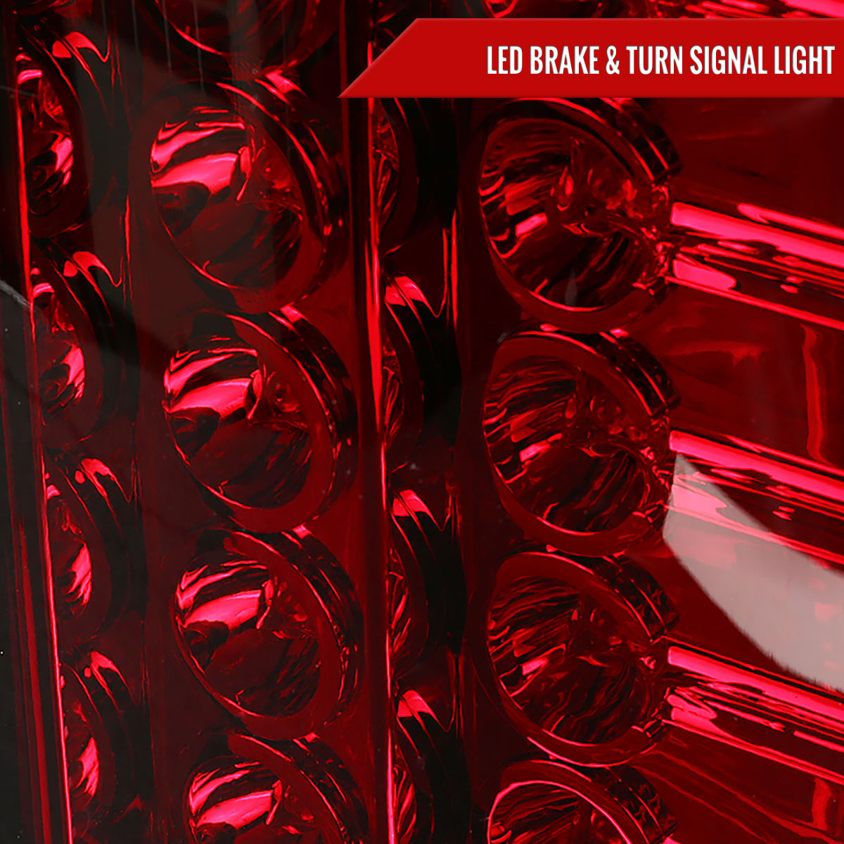 1988-2000 Chevrolet C/K C10/Silverado/Tahoe/Suburban GMC Sierra/Jimmy/Yukon LED Tail Lights (Chrome Housing/Red Clear Lens)