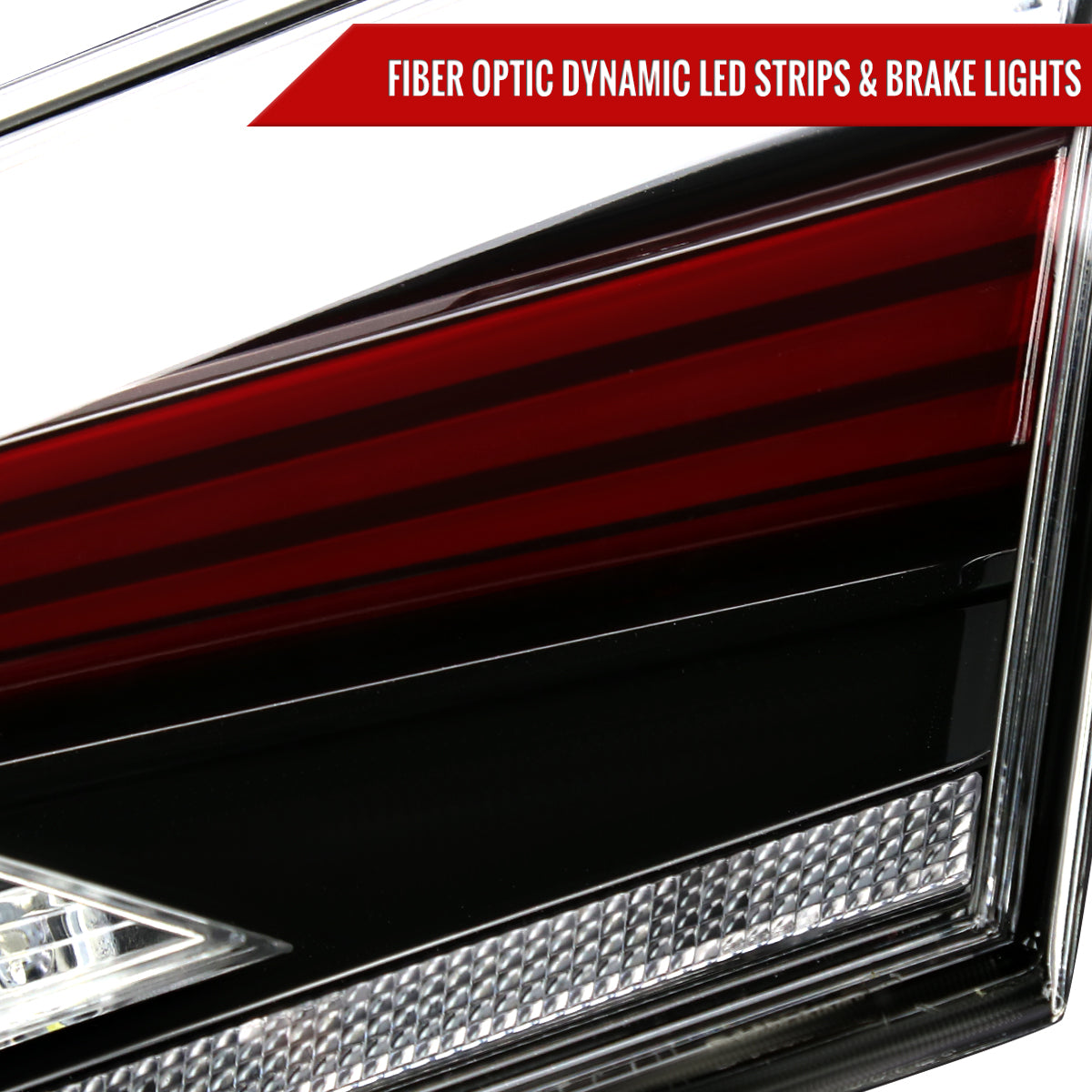 2018-2022 Toyota Camry LED Tail Lights w/ Sequential Signal Lamps (Jet Black Housing/Clear Lens)
