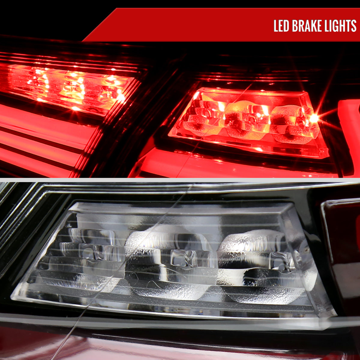 2018-2022 Toyota Camry LED Tail Lights w/ Sequential Signal Lamps (Jet Black Housing/Clear Lens)