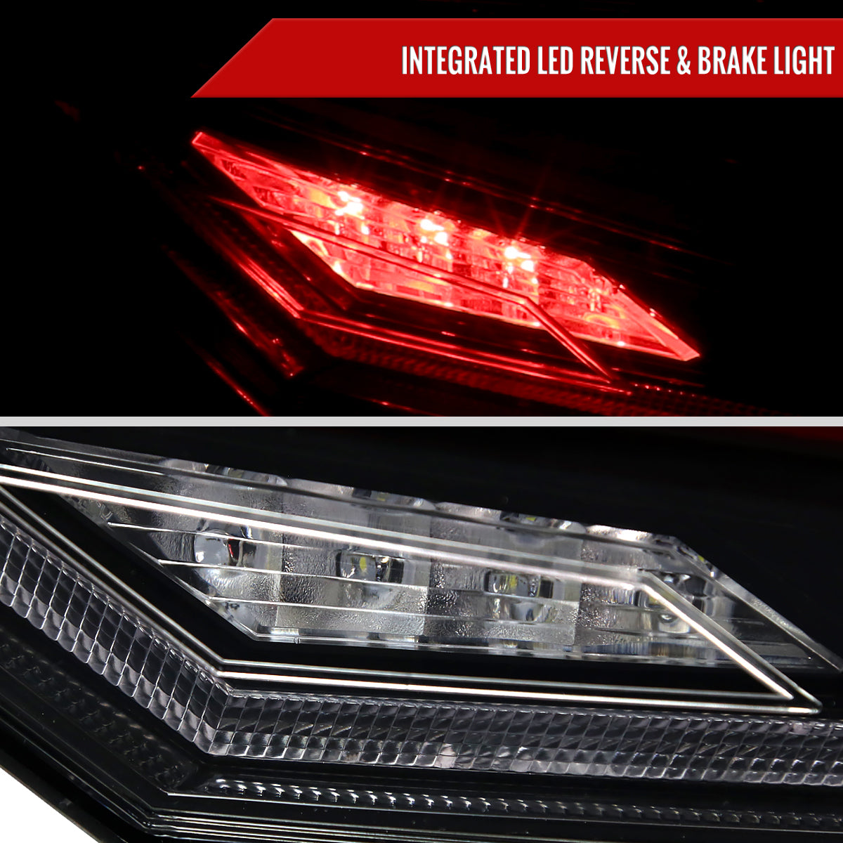 2018-2022 Toyota Camry LED Tail Lights w/ Sequential Signal Lamps (Jet Black Housing/Clear Lens)