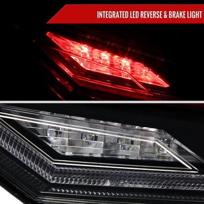 2018-2022 Toyota Camry LED Tail Lights w/ Sequential Signal Lamps (Jet Black Housing/Clear Lens)