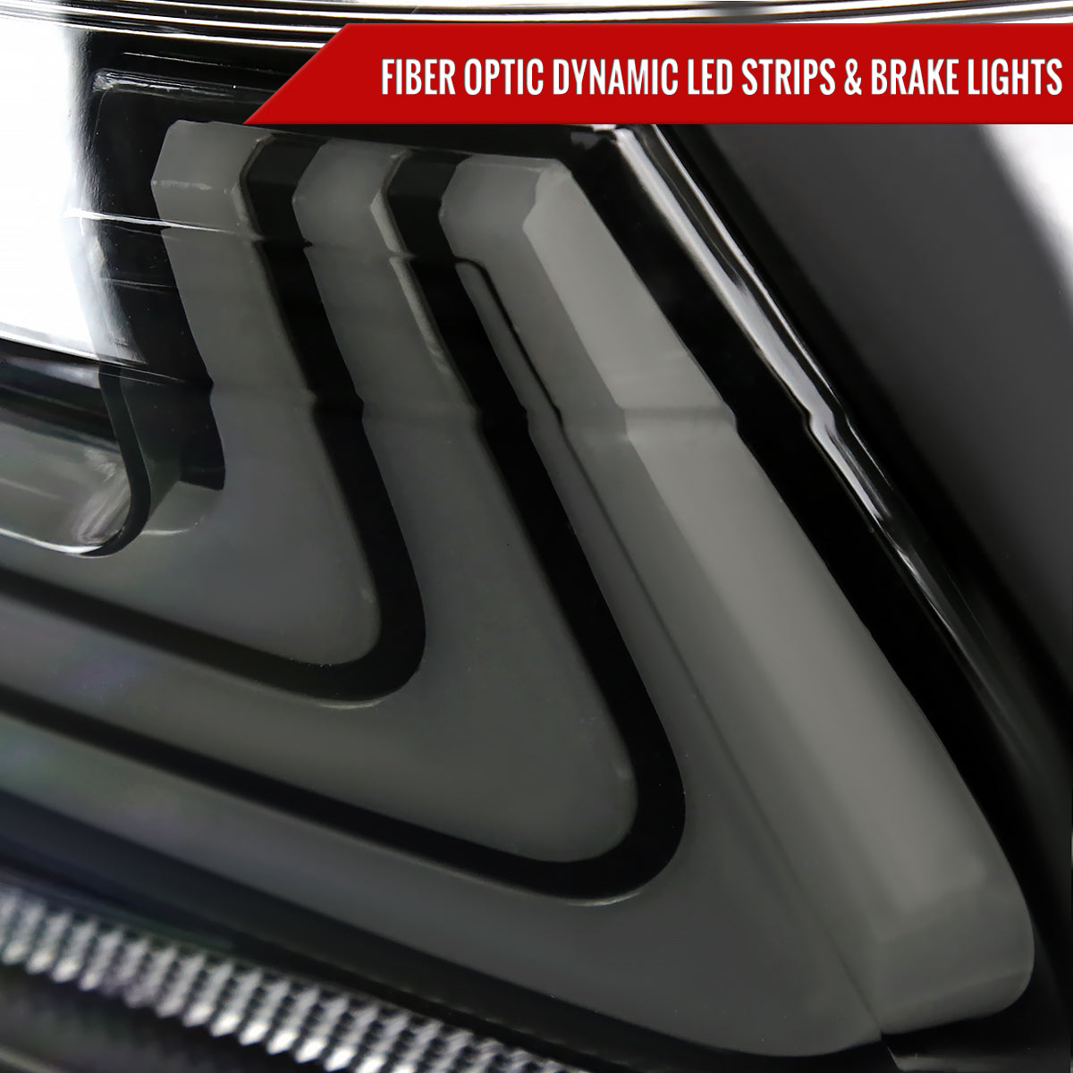 2018-2022 Toyota Camry LED Tail Lights w/ Sequential Signal Lamps (Matte Black Housing/Clear Lens)