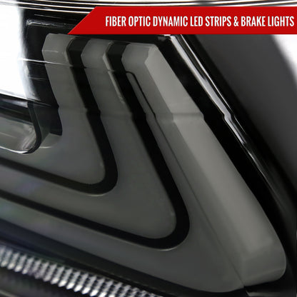 2018-2022 Toyota Camry LED Tail Lights w/ Sequential Signal Lamps (Matte Black Housing/Clear Lens)