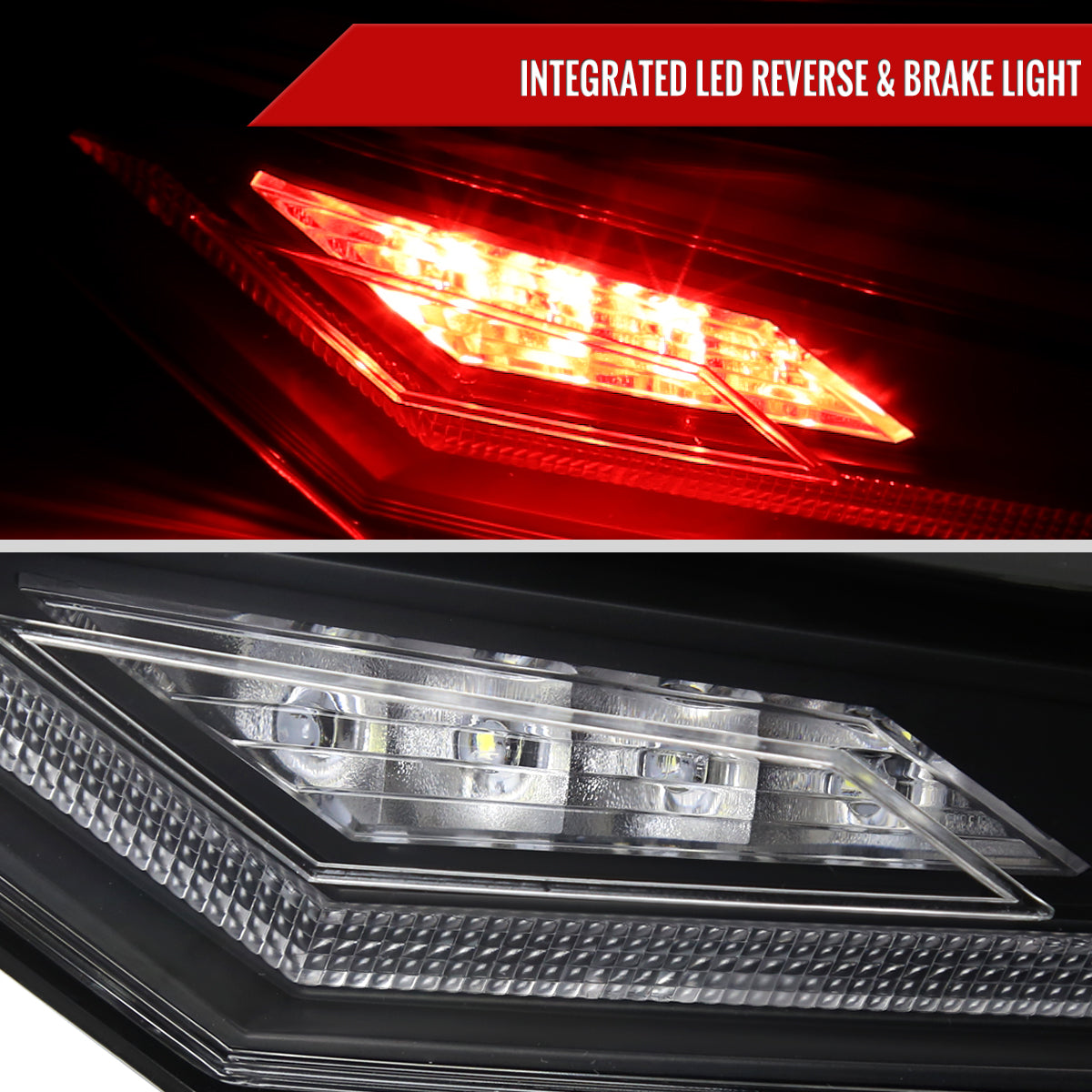 2018-2022 Toyota Camry LED Tail Lights w/ Sequential Signal Lamps (Matte Black Housing/Clear Lens)