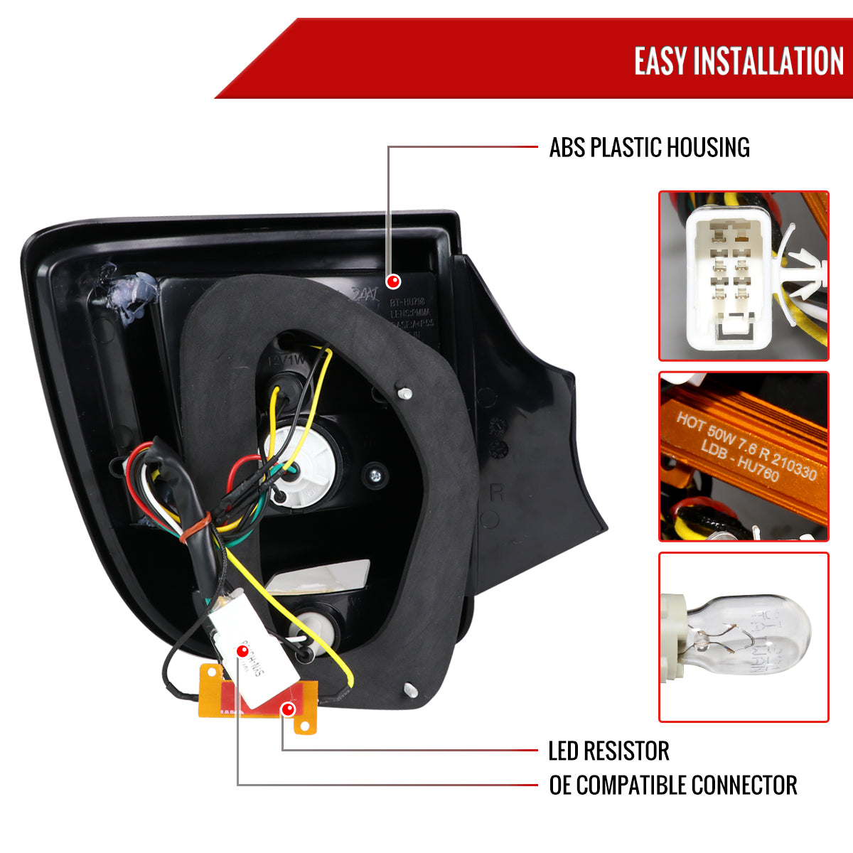 2000-2005 Toyota Celica V2 LED Tail Lights (Matte Black Housing/Clear Lens)
