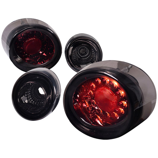 2005-2010 Chevrolet Cobalt Coupe LED Tail Lights & Trunk Reverse Lights (Chrome Housing/Red Smoked Lens)