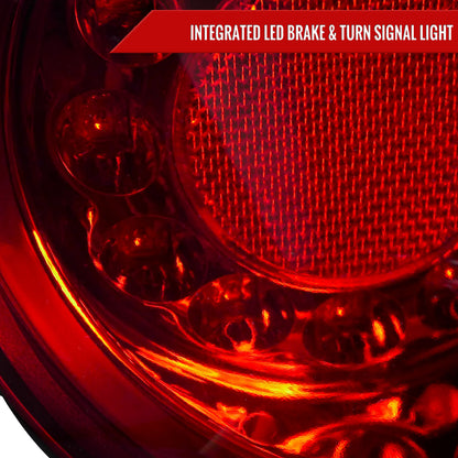 2005-2010 Chevrolet Cobalt Coupe LED Tail Lights & Trunk Reverse Lights (Chrome Housing/Red Lens)