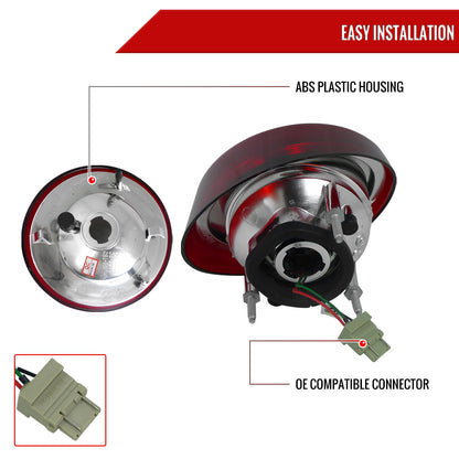 2005-2010 Chevrolet Cobalt Coupe LED Tail Lights & Trunk Reverse Lights (Chrome Housing/Red Lens)