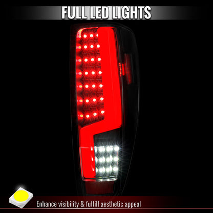 2004-2012 Colorado/Canyon Red LED Bar Tail Lights - Black/Clear - view 2