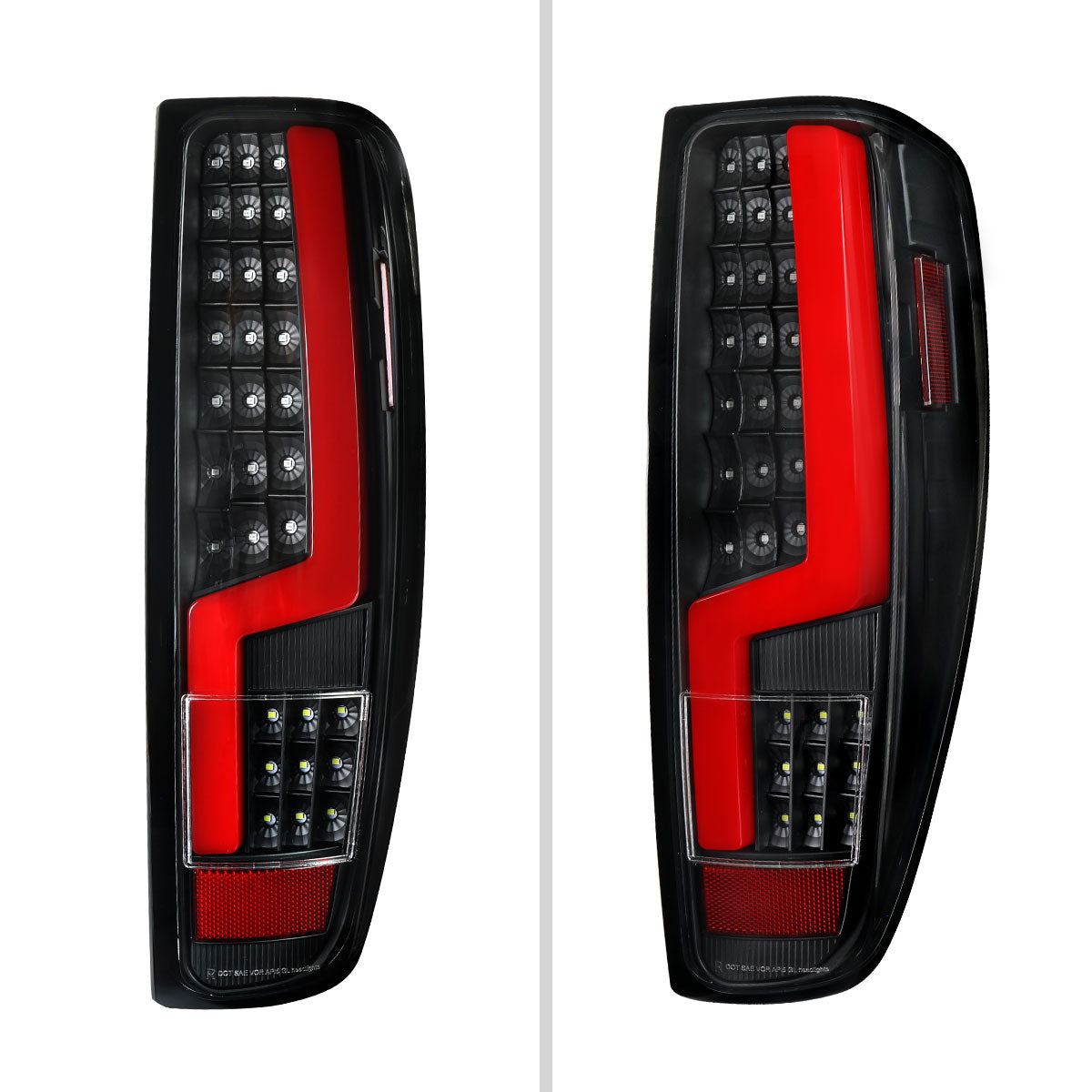 2004-2012 Colorado/Canyon Red LED Bar Tail Lights - Black/Clear - view 8