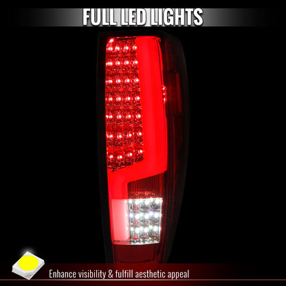 2004-2012 Chevy Colorado/GMC Canyon LED Tail Lights - Chrome/Red - view 2