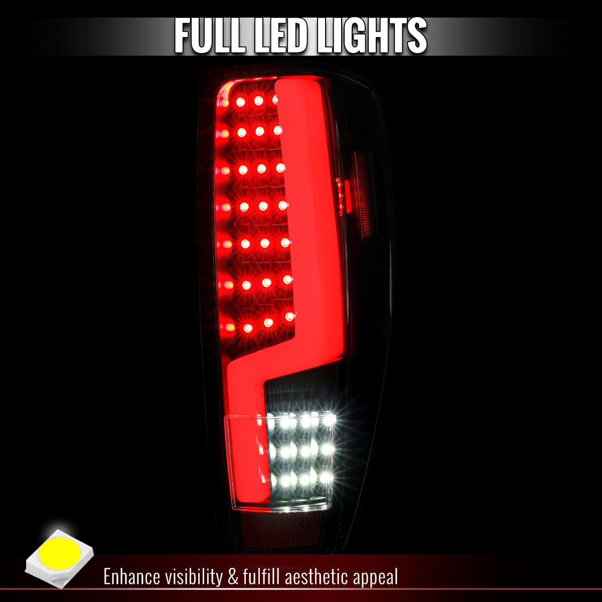 2004-2012 Chevy Colorado/GMC Canyon LED Tail Lights - Black/Smoked - view 2