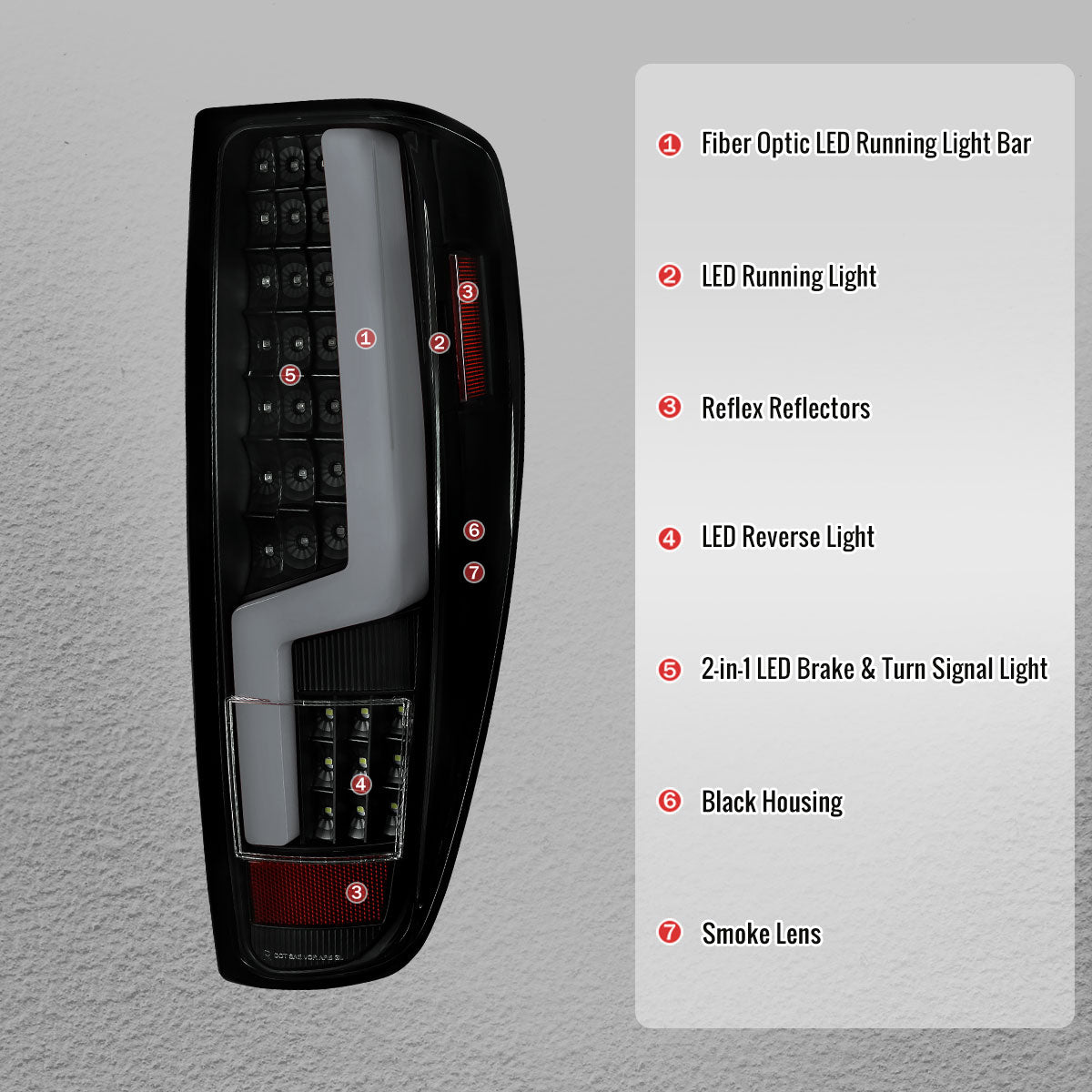 2004-2012 Chevy Colorado/GMC Canyon LED Tail Lights - Black/Smoked - view 4