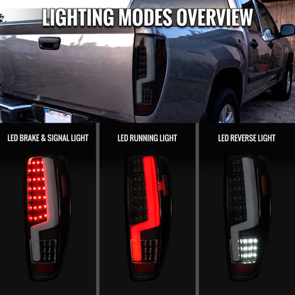 2004-2012 Chevy Colorado/GMC Canyon LED Tail Lights - Black/Smoked - view 7