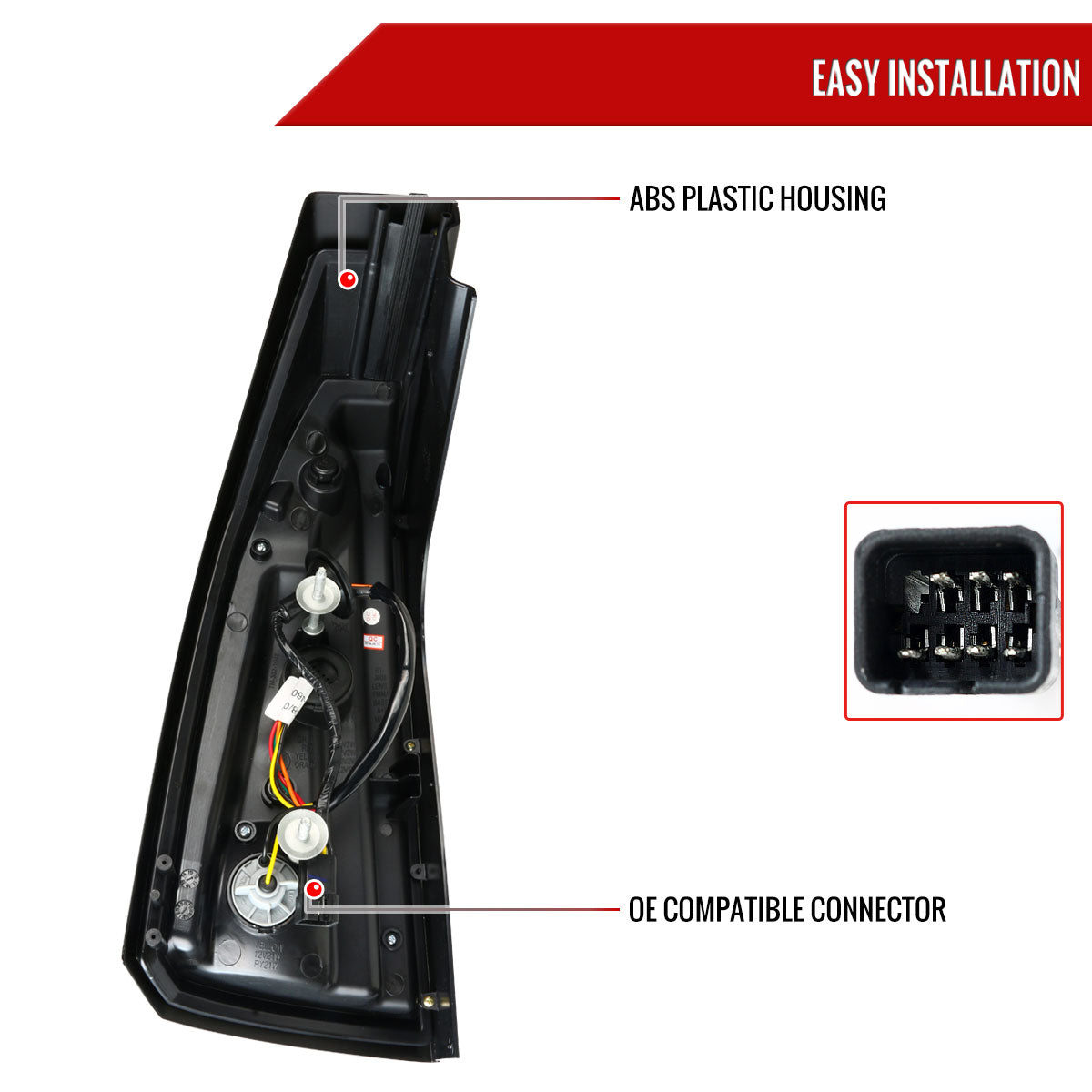 2003-2007 Cadillac CTS LED Tail Lights (Glossy Black Housing/Smoked Lens)