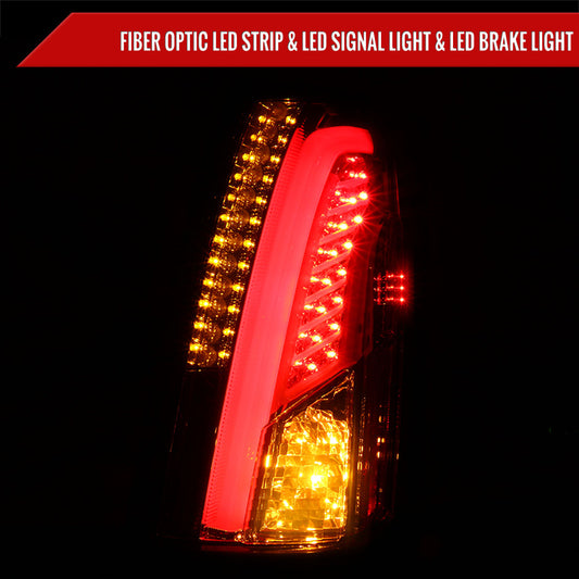 2003-2007 Cadillac CTS LED Tail Lights (Chrome Housing/Clear Lens)