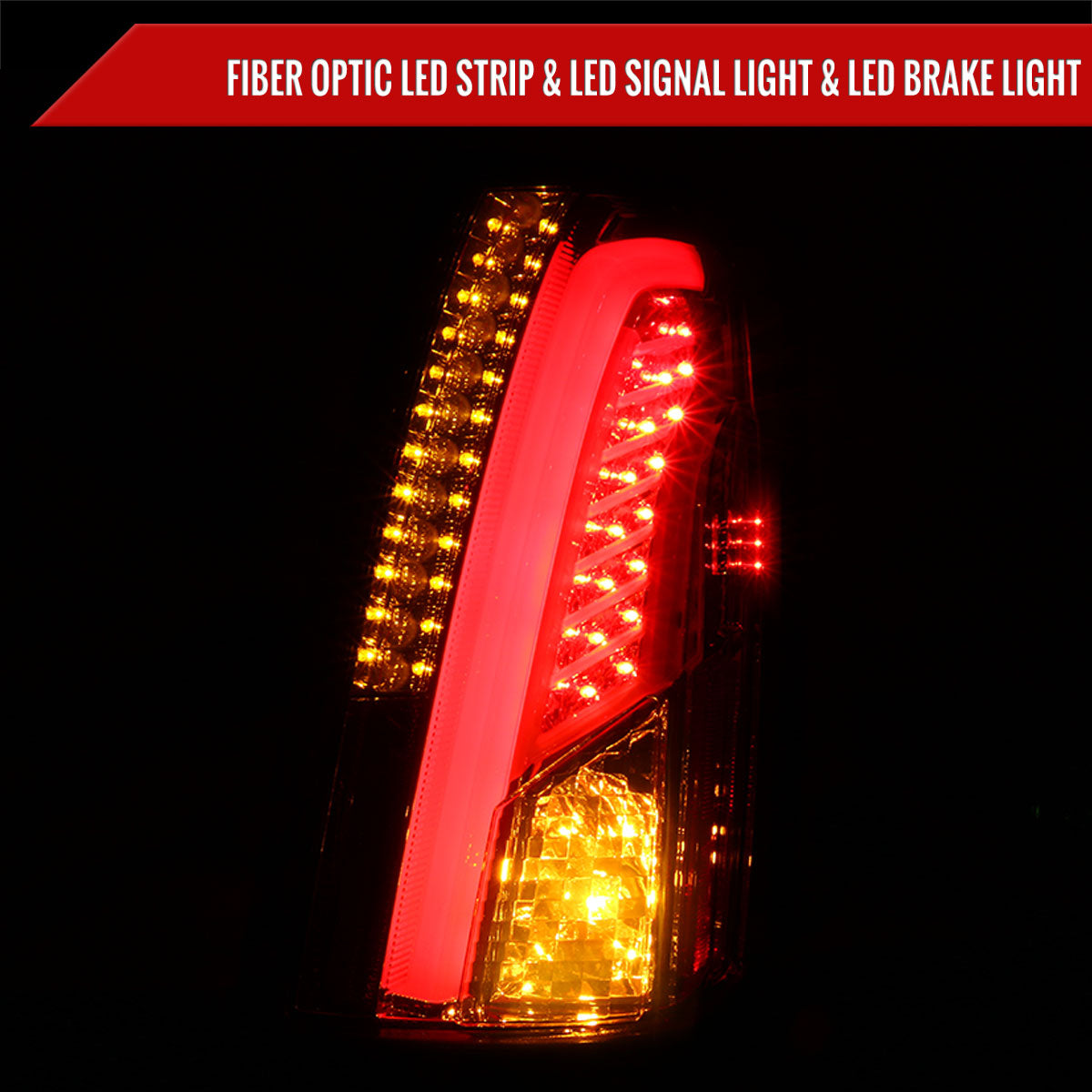 2003-2007 Cadillac CTS LED Tail Lights (Chrome Housing/Smoked Lens)