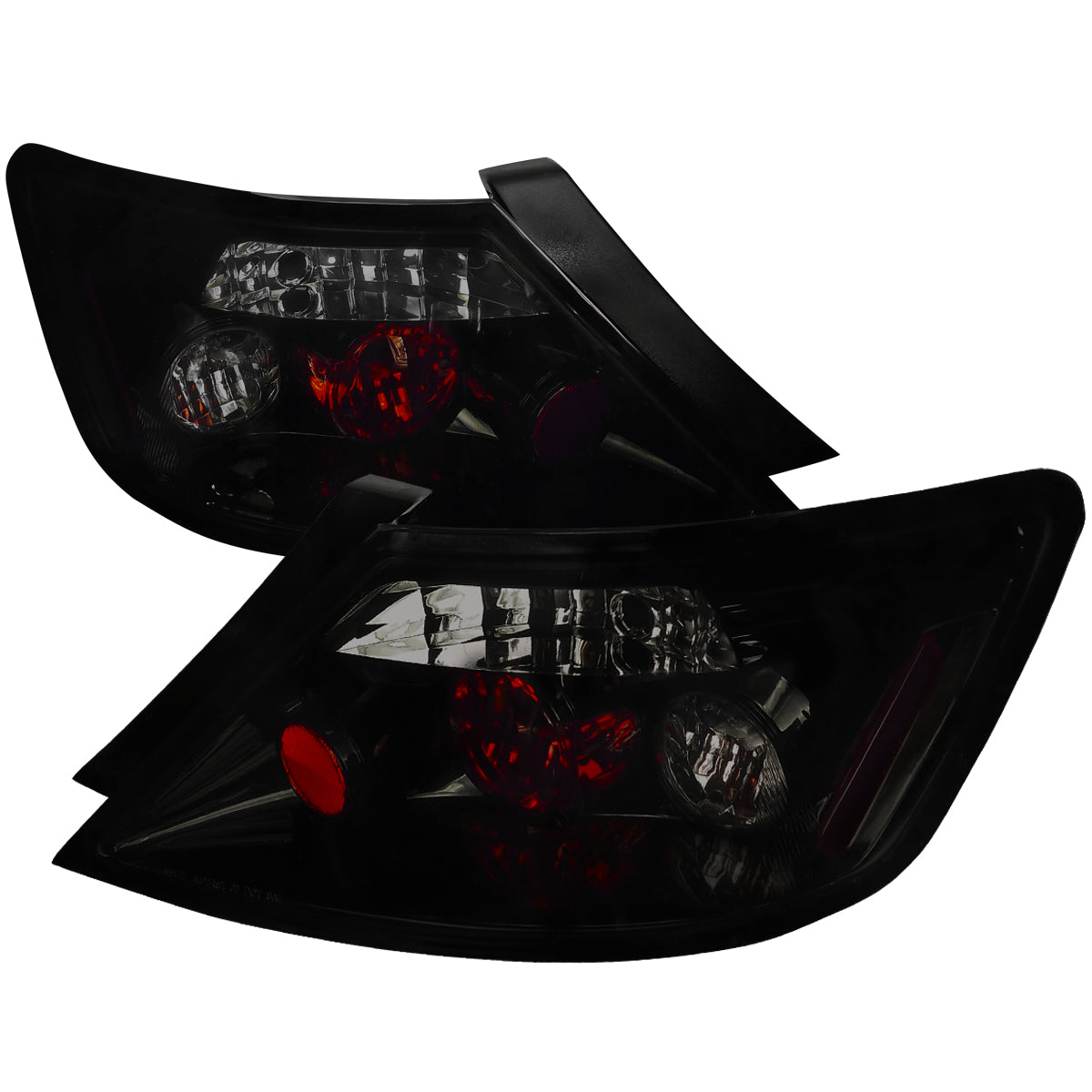 2006-2011 Honda Civic Coupe Tail Lights (Glossy Black Housing/Smoked Lens)