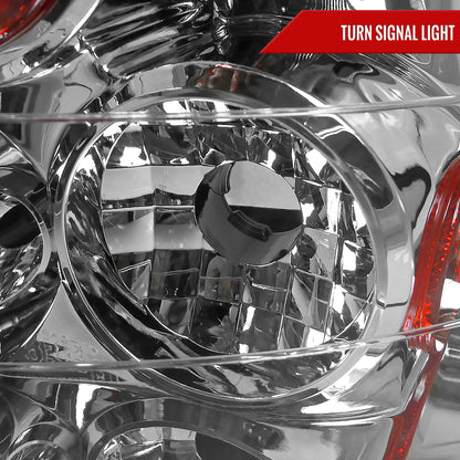 2006-2011 Honda Civic Sedan Tail Lights (Chrome Housing/Clear Lens)