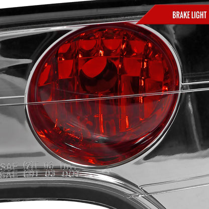 2006-2011 Honda Civic Sedan Tail Lights (Chrome Housing/Clear Lens)