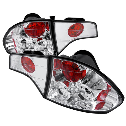 2006-2011 Honda Civic Sedan Tail Lights (Chrome Housing/Clear Lens)
