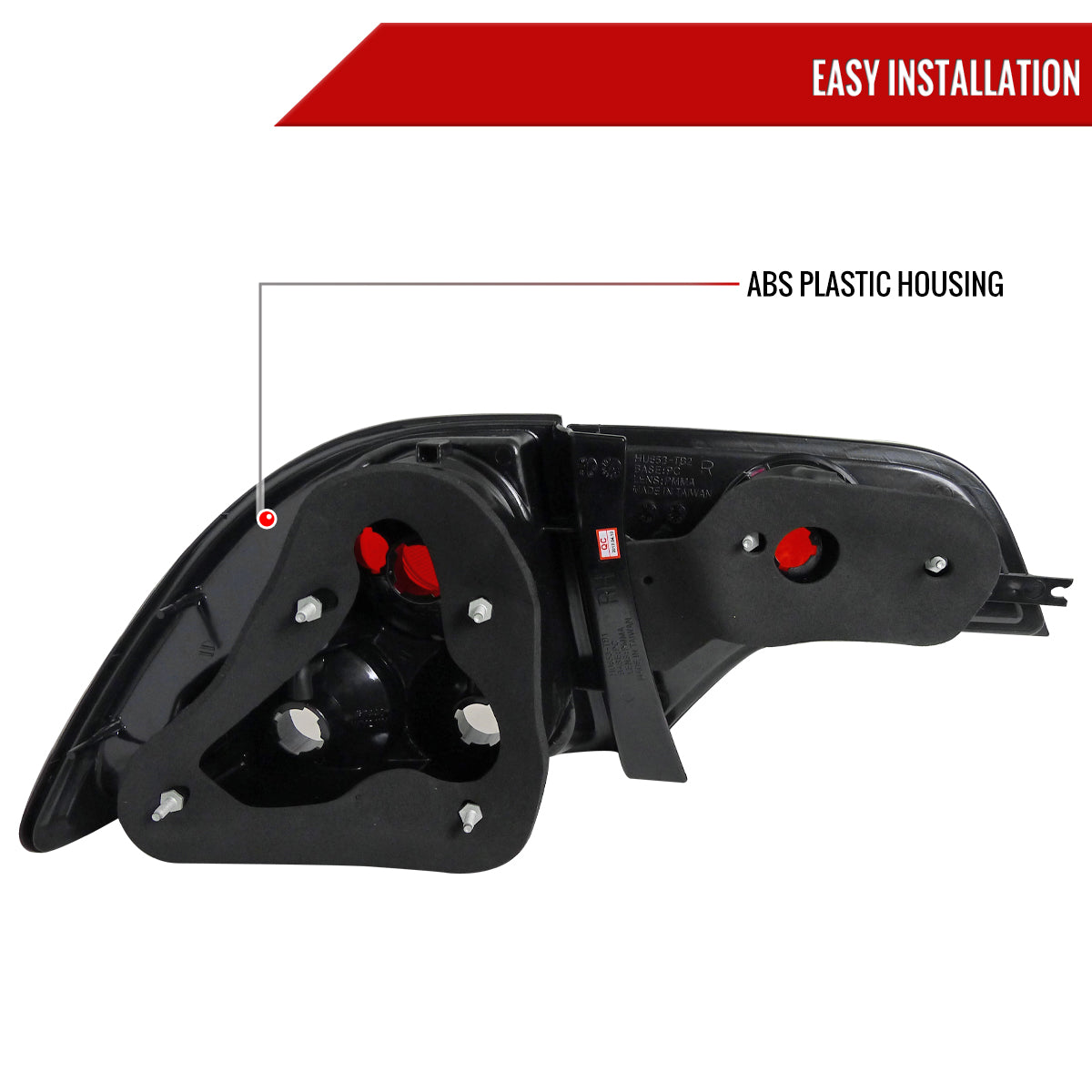 2006-2011 Honda Civic Sedan Tail Lights (Glossy Black Housing/Smoked Lens)