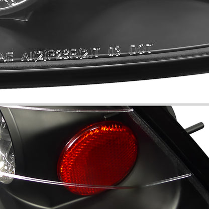 2006-2011 Honda Civic Sedan Tail Lights (Matte Black Housing/Clear Lens)