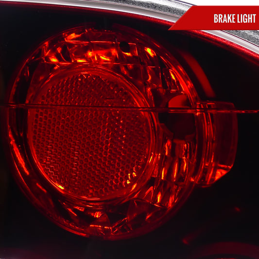 2006-2011 Honda Civic Sedan Tail Lights (Matte Black Housing/Red Clear Lens)