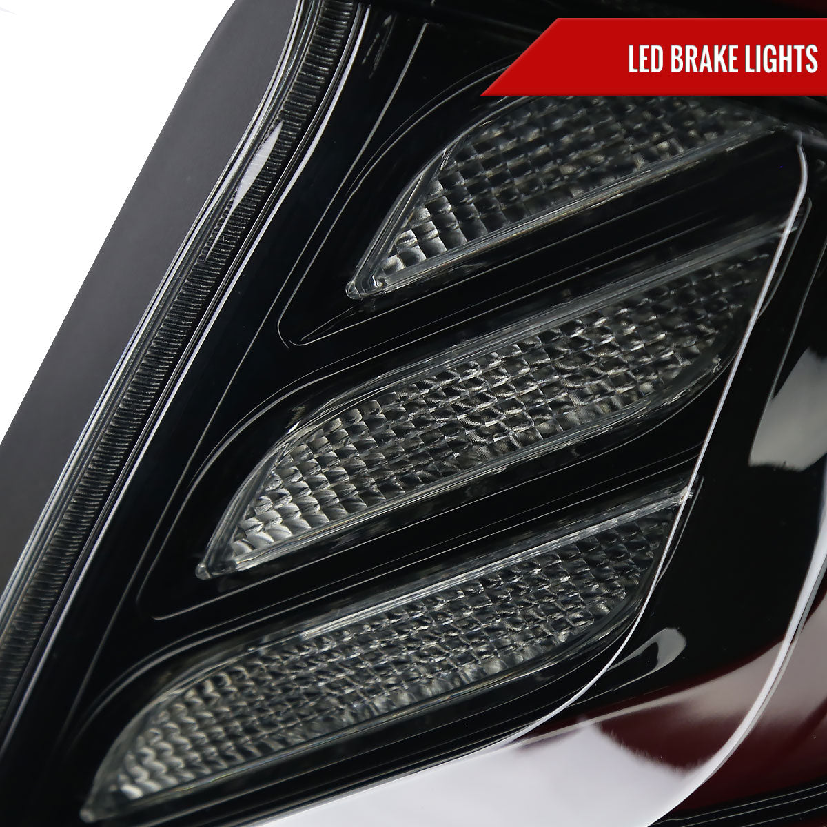 2016-2021 Honda Civic Sedan LED Tail Lights w/ Sequential Turn Signal Lights (Glossy Black Housing/Smoked Lens)