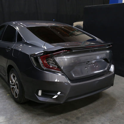 2016-2021 Honda Civic Sedan LED Tail Lights w/ Sequential Turn Signal Lights (Glossy Black Housing/Smoked Lens)