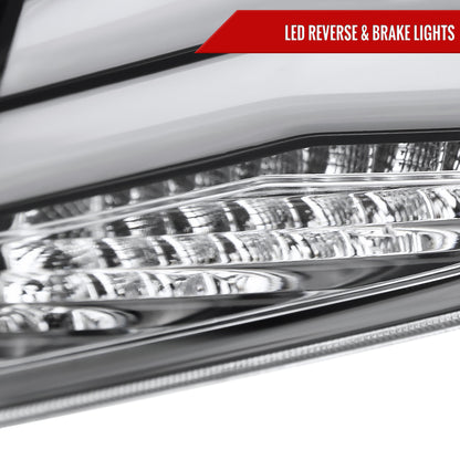 2016-2021 Honda Civic Sedan LED Tail Lights w/ Sequential Signal Lamps (Matte Black Housing/Clear Lens)