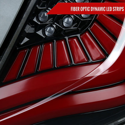 2017-2021 Honda Civic Hatchback LED Sequential Signal Tail Lights (Jet Black Housing/Clear Lens)