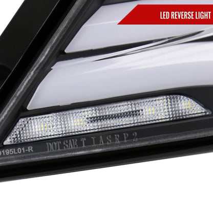 2017-2021 Honda Civic Hatchback Sequential Turn Signal LED Tail Lights (Matte Black Housing/Clear Lens)