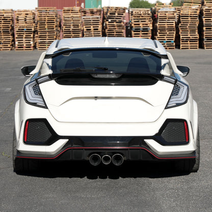 2017-2021 Honda Civic Hatchback Sequential Turn Signal LED Tail Lights (Matte Black Housing/Clear Lens)