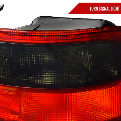 1992-1995 Honda Civic 3DR Hatchback Tail Lights (Chrome Housing/Red Smoked Lens)