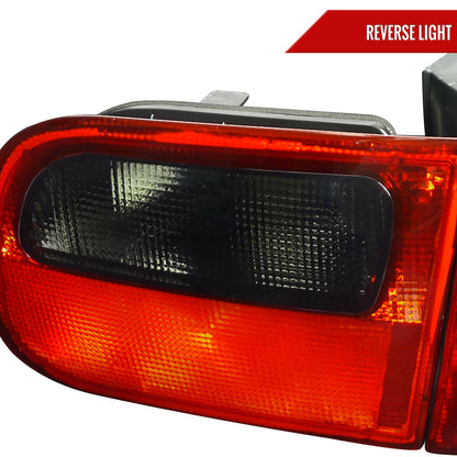 1992-1995 Honda Civic 3DR Hatchback Tail Lights (Chrome Housing/Red Smoked Lens)