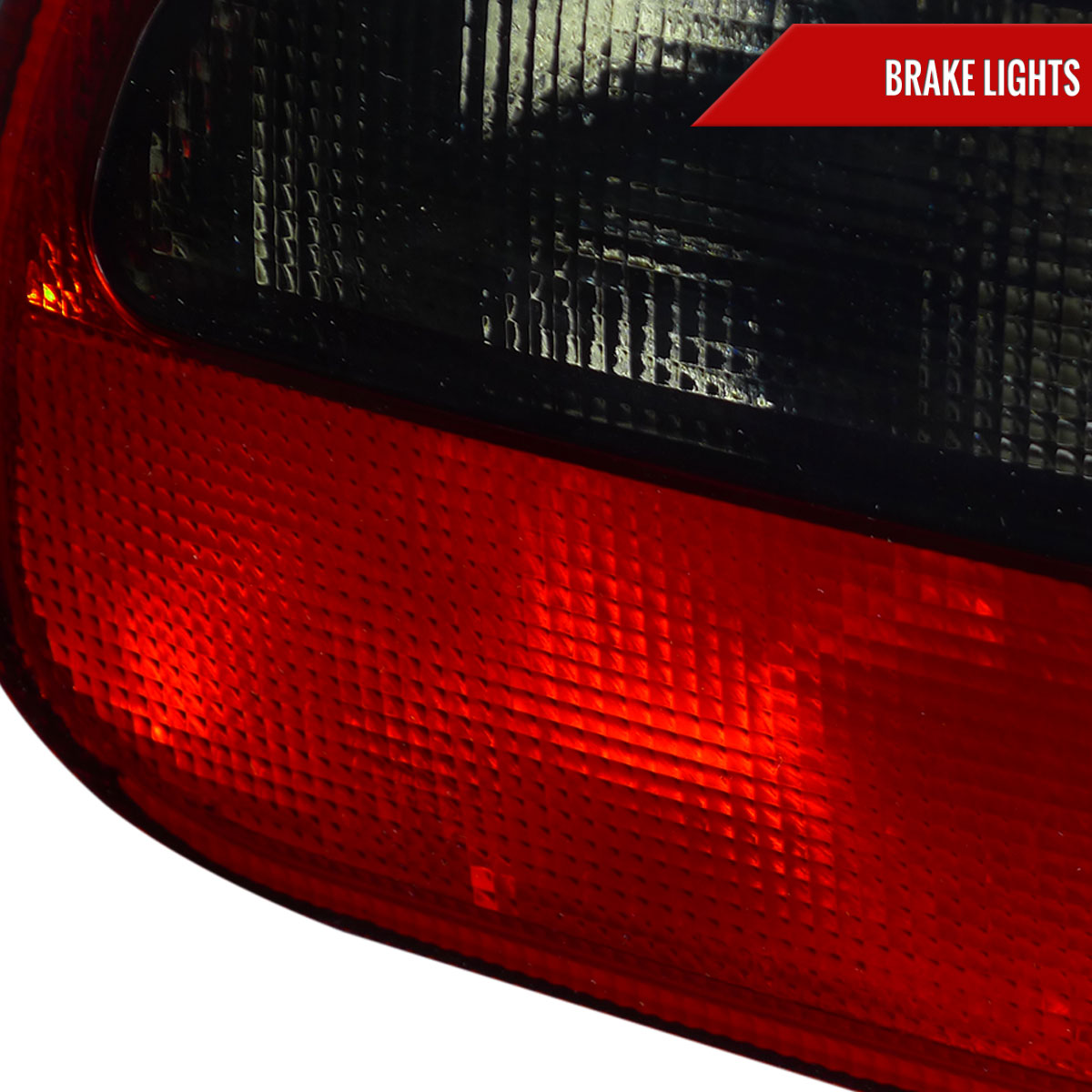 1992-1995 Honda Civic 3DR Hatchback Tail Lights (Chrome Housing/Red Smoked Lens)